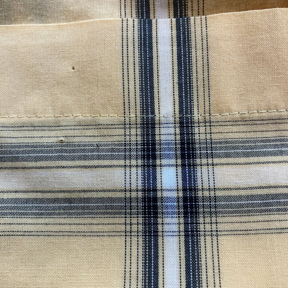 Men's Izod Yellow/Navy/White Plaid No Iron Shirt Size M - Picture 3 of 6